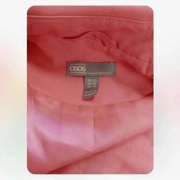 💥HOST PICK💥ASOS Pink Lined Sleeveless Blazer Size 8 - Picture 6 of 7